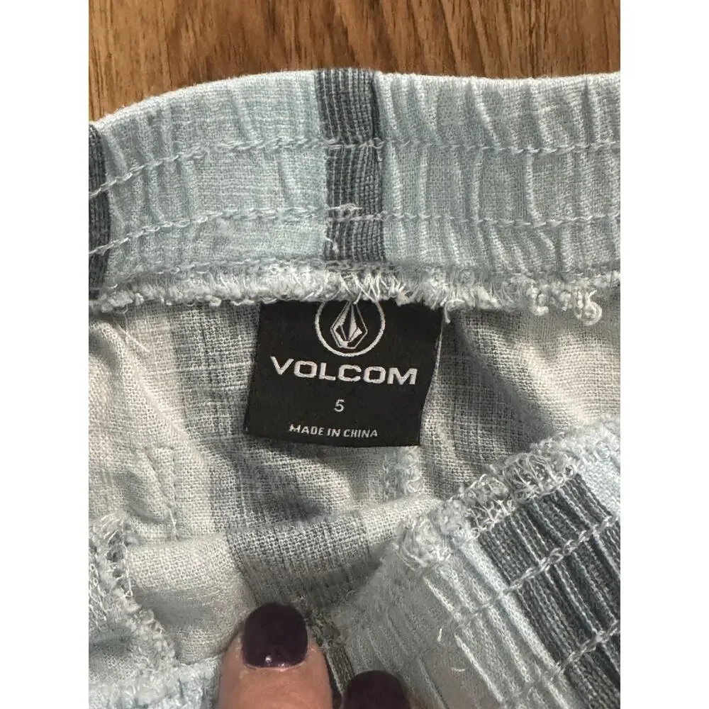 VOLCOM Blue Striped Rayon Short Set 2-Piece Set - Boy’s Size 5